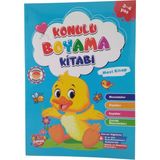 Koloni Kitap Konulu Boyama Mavi Kitap 3 Kareli Yaş