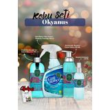 Kolonya 150ml, Sıvı ve Köpük Sabun 500ml, Oda kokusu 500ml Okyanus ve Rosie Pamuk