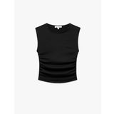 Kolsuz Bisiklet Yaka Slim Fit Bürümcük Drapeli Bluz