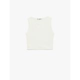 Kolsuz Bisiklet Yaka Slim Fit Crop Bluz