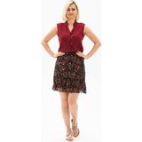 Kolsuz Şile Bezi Arzu Yazlık Bluz Bordo Brd - M