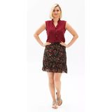 Kolsuz Şile Bezi Arzu Yazlık Bluz Bordo Brd Xl Bordo