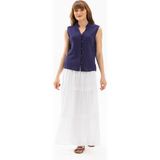 Kolsuz Şile Bezi Arzu Yazlık Bluz Mor Mor - XL