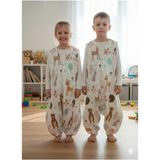 Kolsuz Uyku Tulumu, %100 Doğal Pamuk, Çift Kat Pazen Kumaş, Unisex, 1.0 Tog, 0-6 Ay, Bej