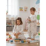 Kolsuz Uyku Tulumu, %100 Doğal Pamuk, Çift Kat Pazen, Unisex, 1.0 Tog, 6-12 Ay, Bej - -- - Çok Renkli