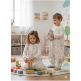 Kolsuz Uyku Tulumu, %100 Doğal Pamuk, Çift Kat Pazen, Unisex, 1.0 Tog, 6-12 Ay, Bej