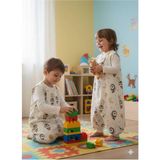 Kolsuz Uyku Tulumu, %100 Doğal Pamuk, Çift Kat Pazen, Unisex, 1.0 Tog, 6-12 Ay, Ekru - -- - Çok Renkli