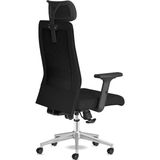 Kolto Ofis Sandalyesi Baş Destekli Ergonomik Çalışma Koltuğu Dayanıklı Kumaş Döşeme (Siyah - Çok Renkli