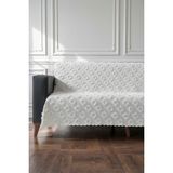 Koltuk Örtüsü 175X215 cm Çekyat Örtüsü Premium Şönil Jakar Kumaş Kaydırmaz, Yıkanabilir** - 175 x 215 cm - Beyaz