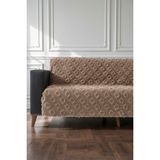 Koltuk Örtüsü 175X215 cm Çekyat Örtüsü Premium Şönil Jakar Kumaş Kaydırmaz, Yıkanabilir** - 175 x 215 cm - Kahve
