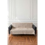Koltuk Örtüsü 175X215 cm Çekyat Örtüsü Premium Şönil Jakar Kumaş Kaydırmaz, Yıkanabilir** - 175 x 215 cm - Taş