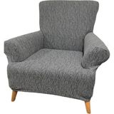 Koltuk Örtüsü Koltuk Kılıfı Streç Lastikli Esnek Yıkanabilir Pamuklu Jakarlı Desen Tekli(Tek Adet) - 80 x 120 cm - Gri