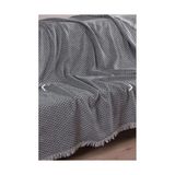 Koltuk Örtüsü Natural Pamuklu Koltuk Şalı Çekyat Örtüsü 170X210 (Lacivert-Krem) - 860-Turuncu