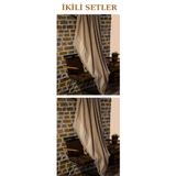 Koltuk Şalı 2’li Set Krem 170 x 210