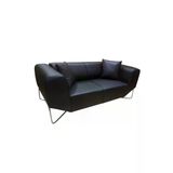 Koltukstilim Elite Deri İkili Siyah Showroom Kanepe