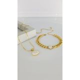 Kolye Bileklik Gold ÇelikTakı307