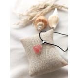 Kolye Gerdanlık Çakra Yoga Reiki Doğal Pembe Kuvars Taşı Kadın