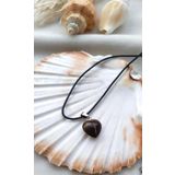 Kolye Gerdanlık Yoga Reiki Doğal Kalp Dumanlı Kuvars Taşı Genç Kadın Takı Hediye