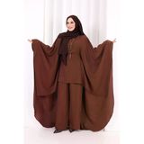 Kolyeli Tunik Pantolon Takım 8026 Kahverengi