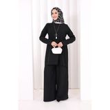 Kolyeli Tunik Pantolon Takım 8027 Siyah