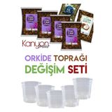 kolyosmarket Orkide Değişim Seti 5 Adet Saksı 4 Lt Ithal Çam 1 Lt Cocohusk 1 Lt Kil Bilyesi Orkidedeğişim seti