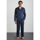 Kom 1U11CPEK241.001-C00121 Edmond Saten 6 Düğme Erkek Pijama Takımı