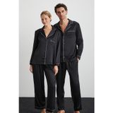 Kom 1U13CPJK241.022-C00207 Sidney Düğmeli Saten Pijama Takımı