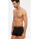 Kom 2 Li Siyah Tight Boxer Erkek İç Giyim Uzun Paçalı Pamuklu Rahat Kesim - XL