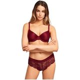 Kom Amour Dantelli Yumuşak Kaplı Bordo Sütyen - 75B