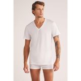 KOM Enrico 2'Li V Yaka T-Shirt, XL, 44TS10011BEYA, Beyaz, Erkek