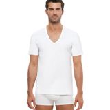 Kom Enrico V Yaka Pamuk 2'li Erkek T-shirt Seti, Beyaz, S Beden