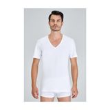 Kom Erkek Beyaz Eduardo Bisiklet Yaka T-shirt, M