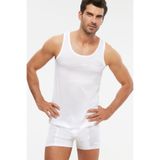 Kom Erkek Exclusive Elit Merserize Atlet,%100 Pamuk, Beyaz, 2XL