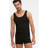 Kom Erkek Mikromodal Anka Atlet 6 lı - 2XL - Siyah