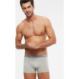 Kom Erkek Penye Likra Tight Boxer 2 Li Grimelanj S-2xl - Gri Melanj