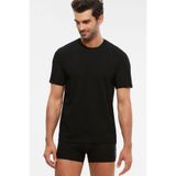 Kom Erkek Siyah Penye Likra Compact T-Shirt Atlet, S