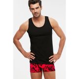 Kom Erkek Siyah Yuvarlak Yaka Atlet, 2XL