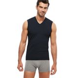Kom Francesco V Yaka Pamuklu Erkek Atlet 2 Paket, Lacivert, 2XL
