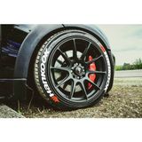 Kom Hankook Beyaz Kalıcı Lastik Yazısı Hankook Sticker 8 Kit - Siyah - Bu set 14" 15 "16" 17 "18" 19 "20" 21 "22" Lastikler İçin Uyumludur