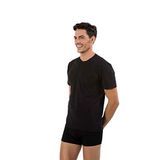 Kom James 2'Li Tişört Erkek Üst Ve T-Shirt, Beyaz (Beyaz Beya), L (Üretici Ölçüsü: L)