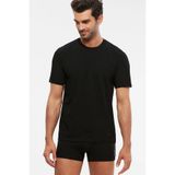 Kom James Bisiklet Yaka Erkek Atlet - Siyah, 2XL