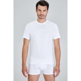 Kom James Bisiklet Yaka Erkek T-Shirt - XS - Beyaz