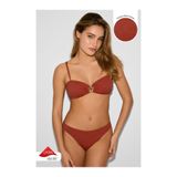 Kom Kun Simli Kumaş Straplez Bikini