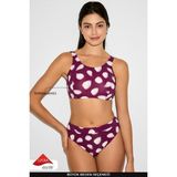 Kom Licha Desenli Mastektomi Bikini - 40 - Mor