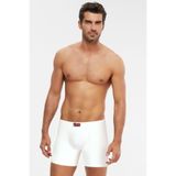 KOM Penye Likra Compact Sport Long Boxer 2'li Paket, 2XL, 1-ZAC-2917, Beyaz, erkek