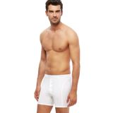 KOM Penye Likra Compact Uzun Boxer Çift Düğmeli 2 Li, M, 131615611, Beyaz, erkek