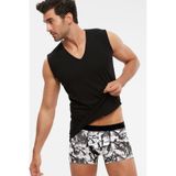 KOM Penye V Yaka Kolsuz Barry Atlet 2'Li, 3XL, JKBarry, Siyah, Erkek