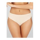 KOM Renk Penye Modal Basic Slip 2'li Külot, 44, 1-ZAC-1220, Ten, kadın