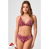 Kom Repali Desenli Üçgen Bikini - 38 - Mor