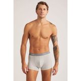 Kom Tight Pamuklu 2'li Erkek Boxer, Gri, XS